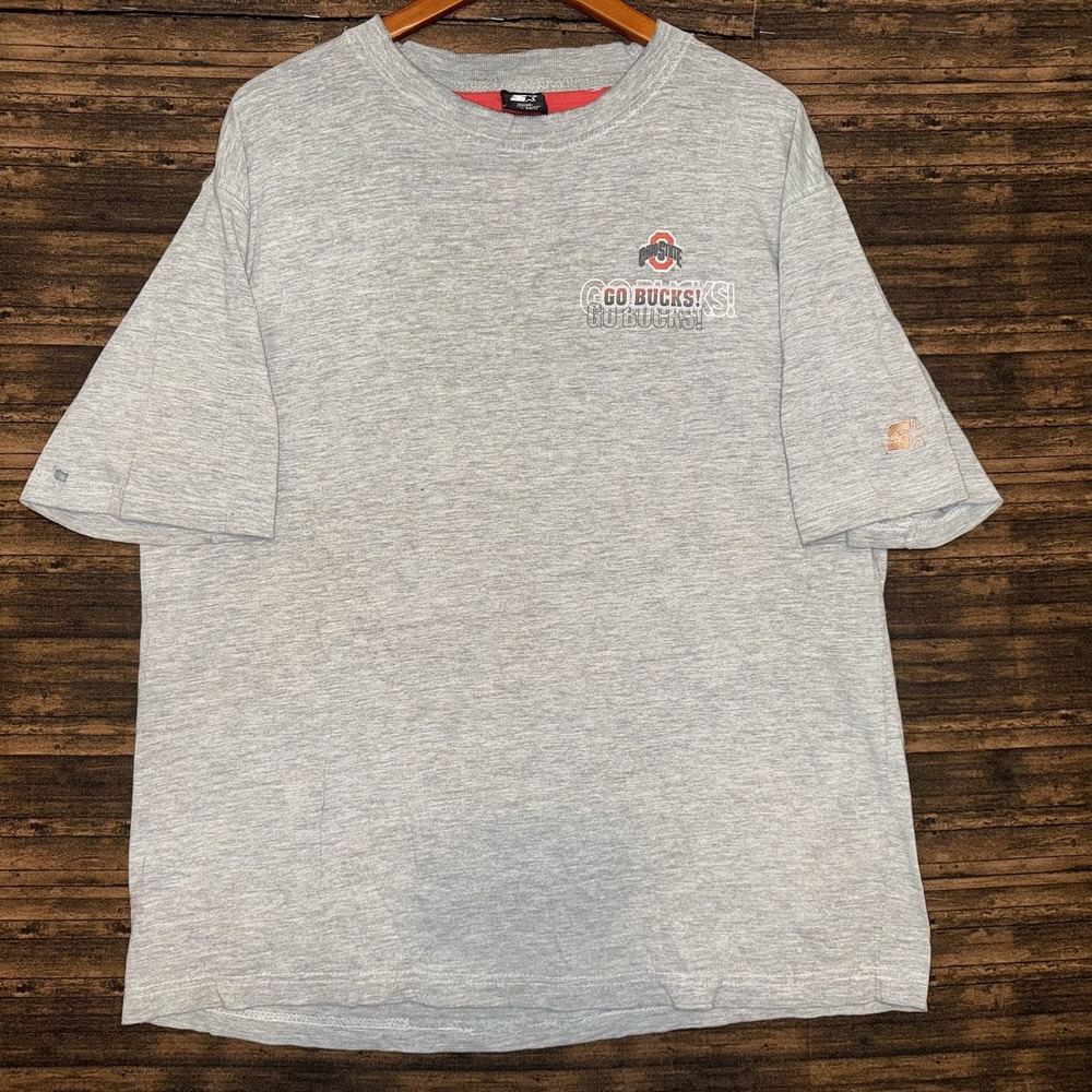Vintage 90s Starter Ohio State Buckeyes Men's Grey T Shirt Size Large